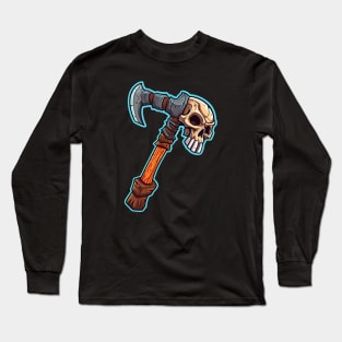 Primitive skull axe, old RPG inspired Long Sleeve T-Shirt